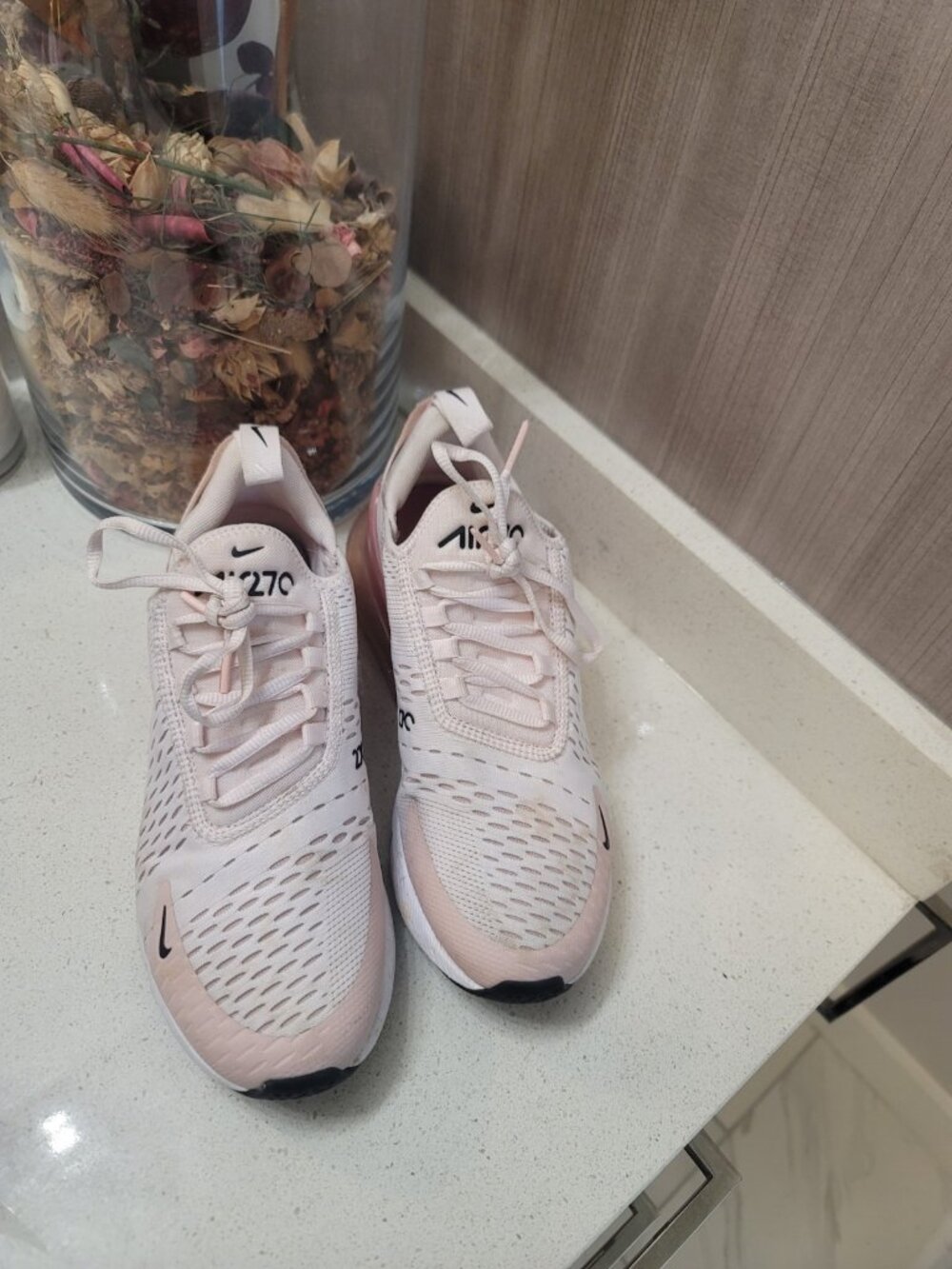 Women's Nike Air Max 270 Light Soft Pink/Black (AH6789 604) Sz 8.5